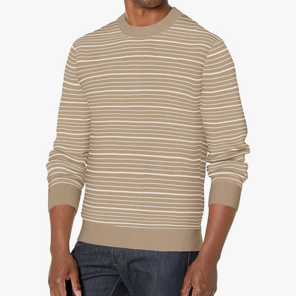 Theory Riland Crewneck Striped Sweater Size XL